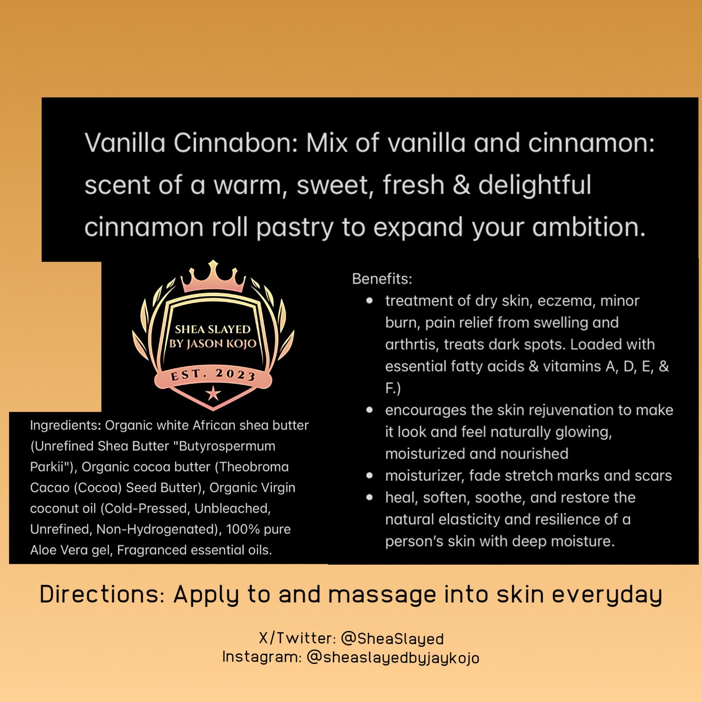 Vanilla Cinnabon Moisturizing Body Butter